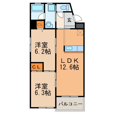 ガウディオオテの物件間取画像